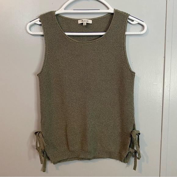 Madewell Tops - Madewell Olive Green Sleeveless Top Size XXS